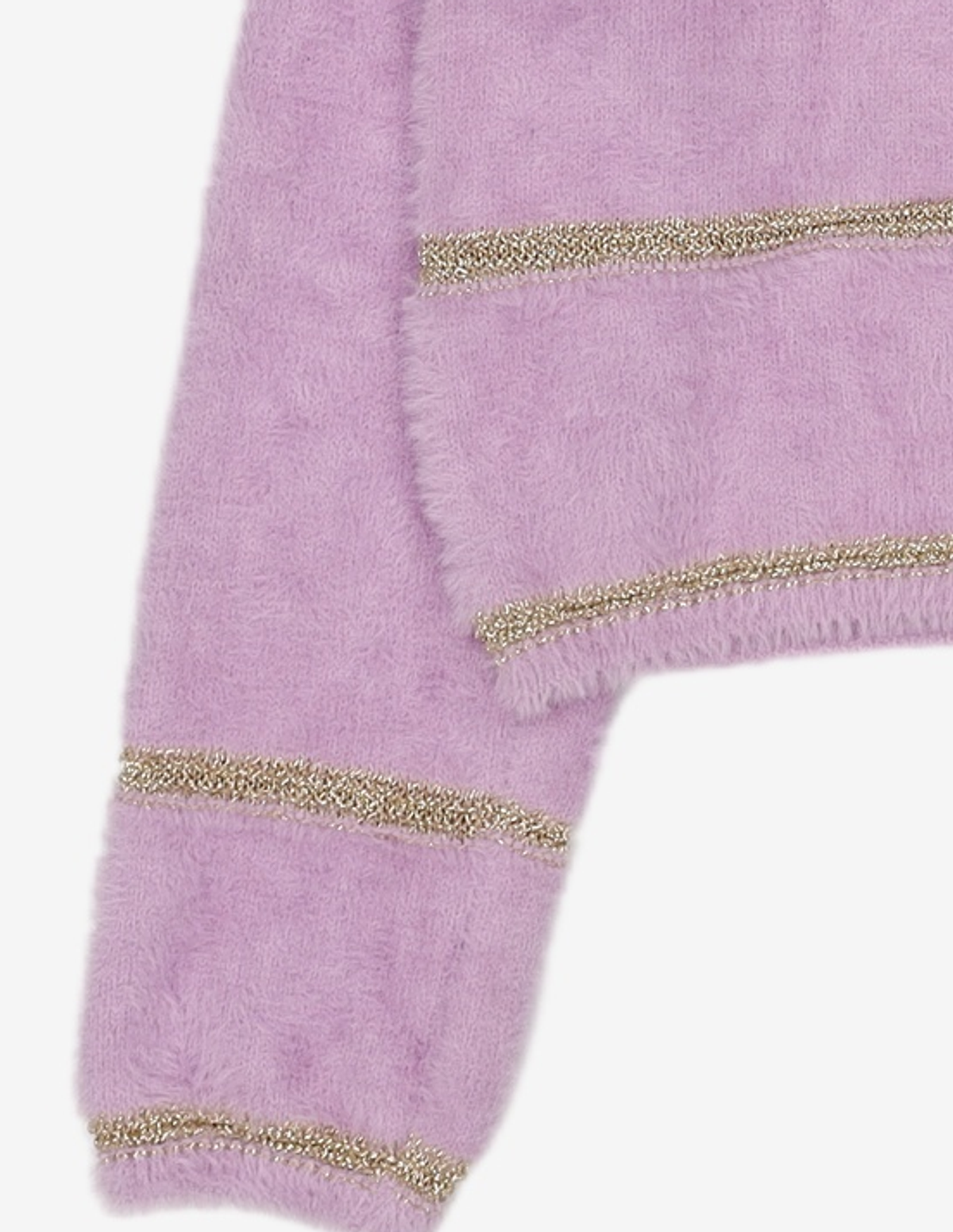 어몽(AMONG) A GLITTER LINE KNIT CARDIGAN_PURPLE S