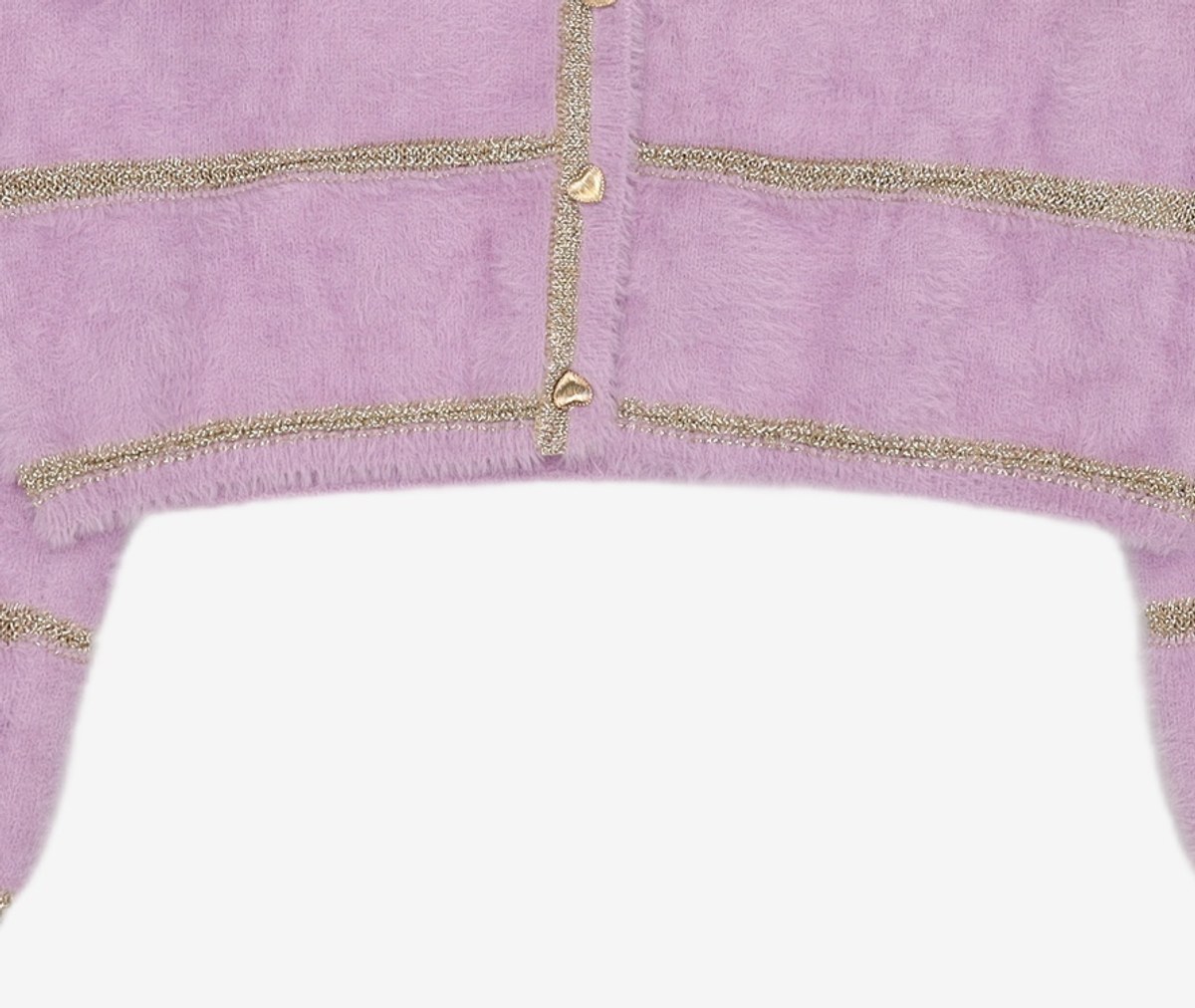 어몽(AMONG) A GLITTER LINE KNIT CARDIGAN_PURPLE S
