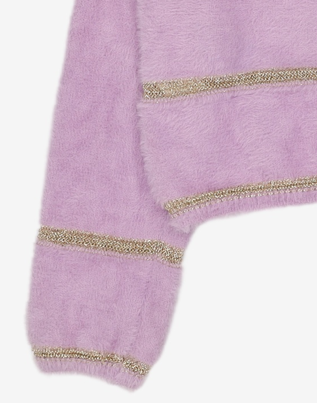 어몽(AMONG) A GLITTER LINE KNIT CARDIGAN_PURPLE S
