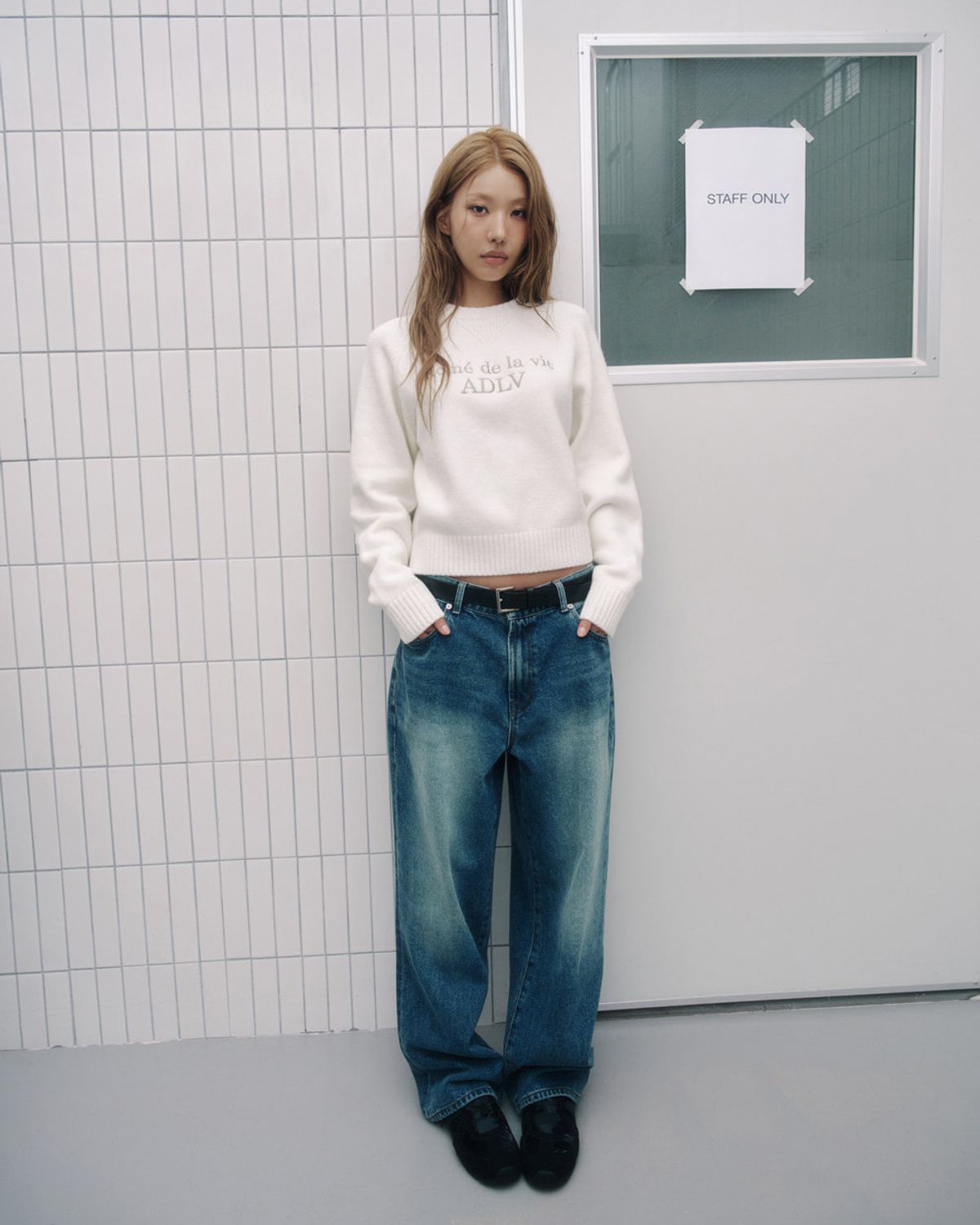 아크메드라비(ACME DE LA VIE) WOMAN BASIC LOGO SEASON2 KNIT