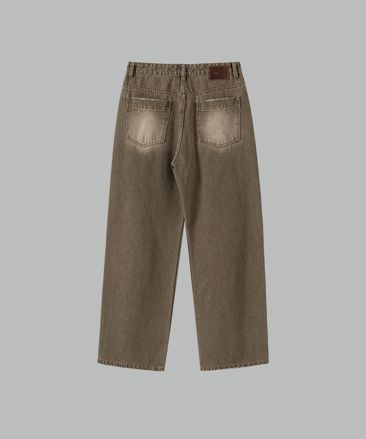 넌블랭크(NONBLANK) 루즈드 유니폼 팬츠_WASHED BEIGE