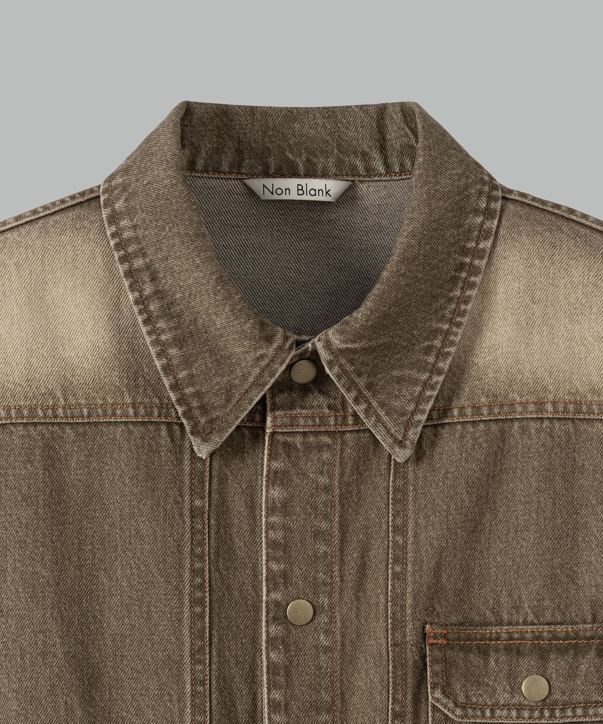 넌블랭크(NONBLANK) 유니폼 자켓_WASHED BEIGE