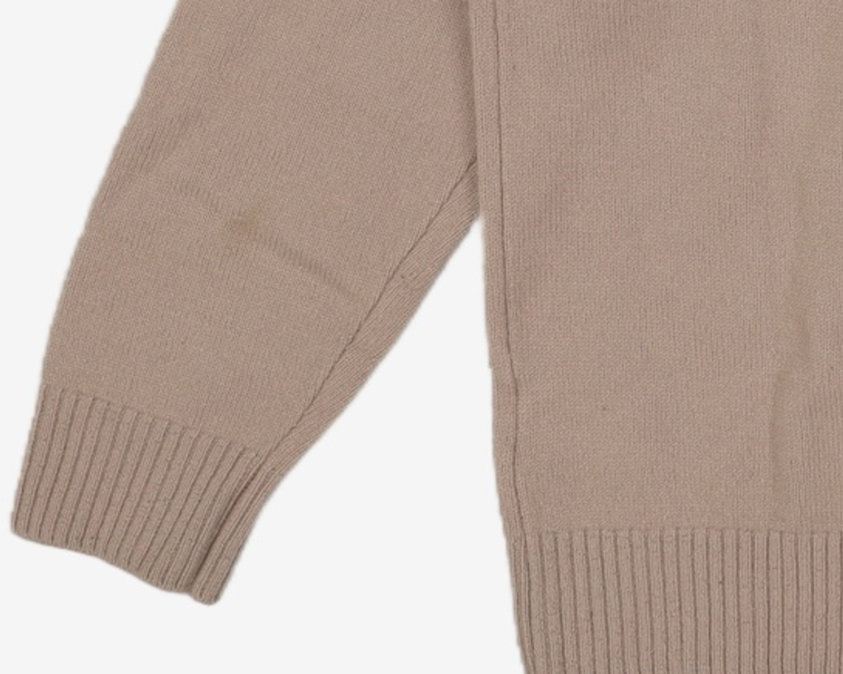 인사일런스(INSILENCE) 슬릿 하이넥 니트 GREY BEIGE M