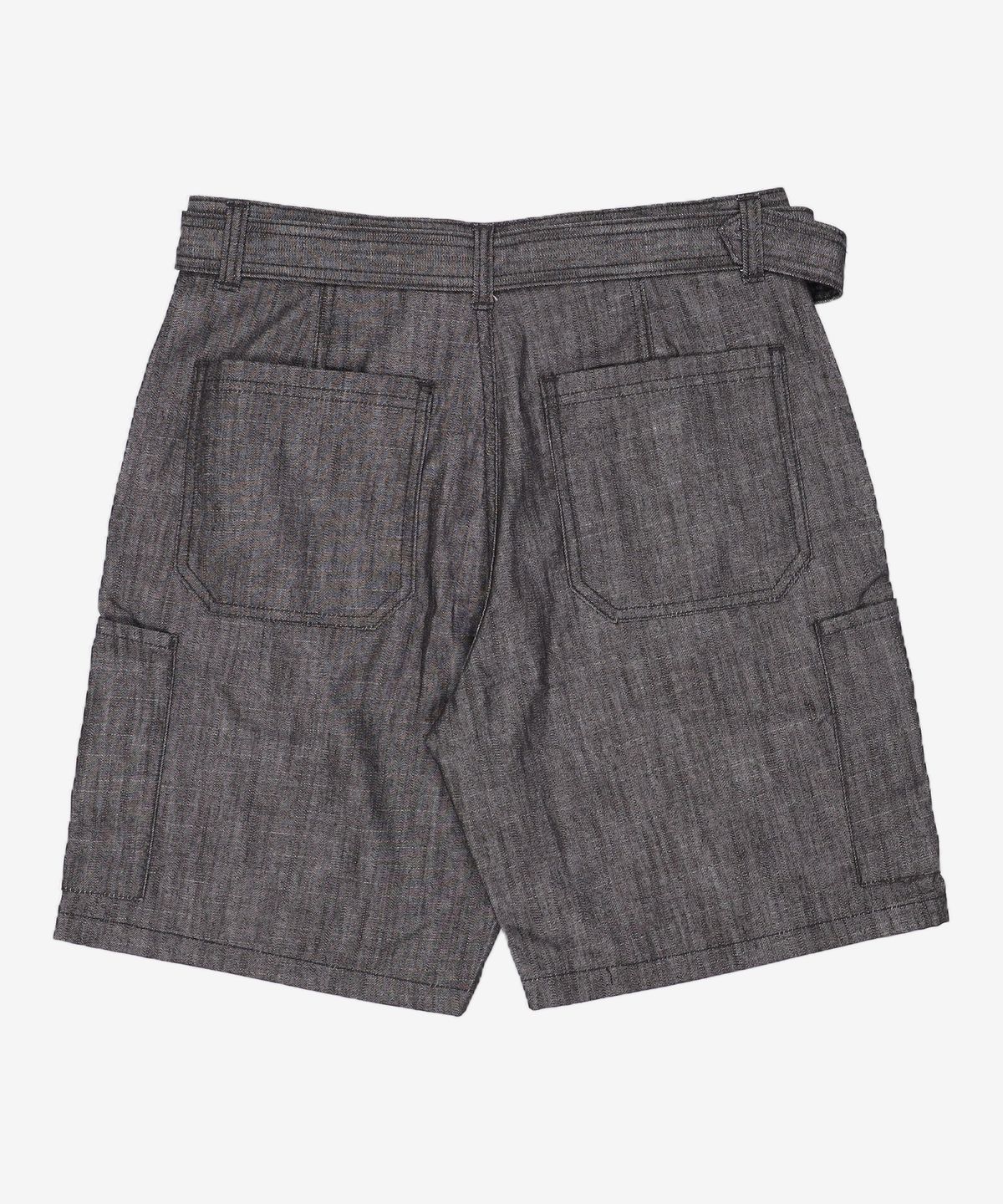 프리즘웍스(FRIZMWORKS) BELTED DENIM SHORTS _ BLACK S
