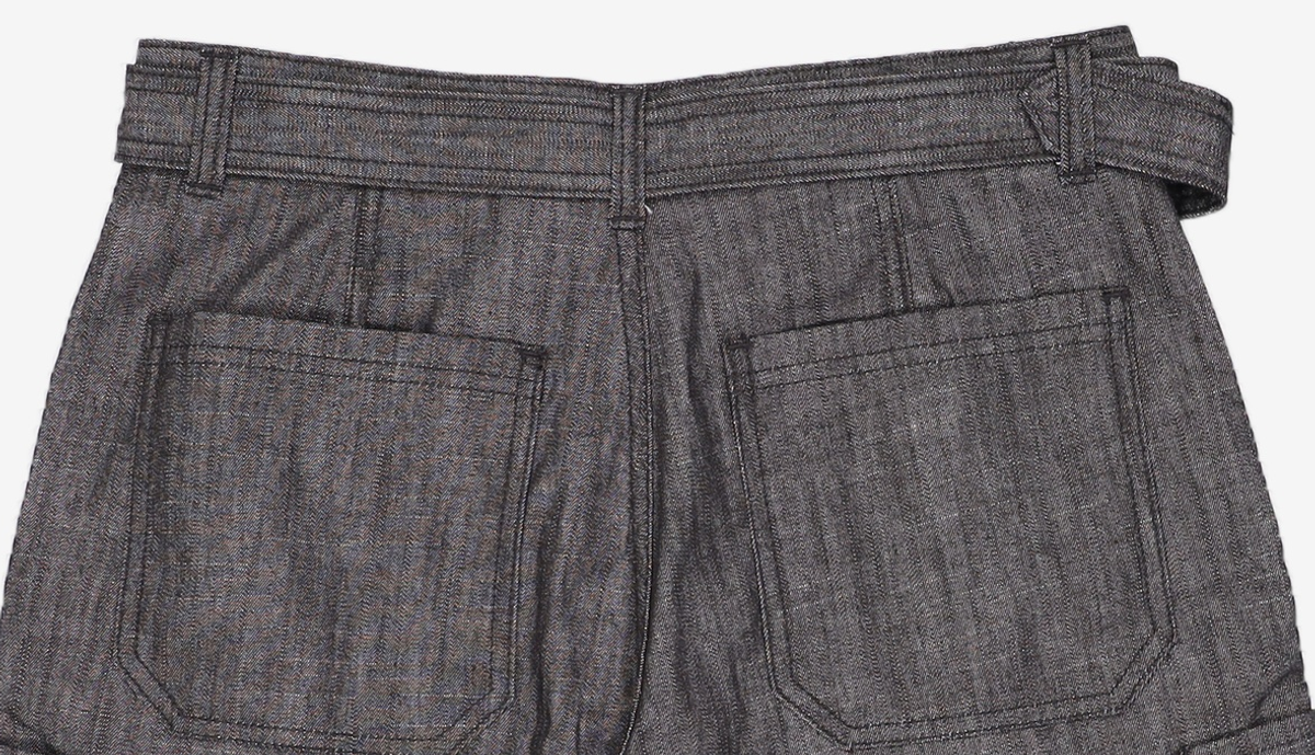 프리즘웍스(FRIZMWORKS) BELTED DENIM SHORTS _ BLACK S
