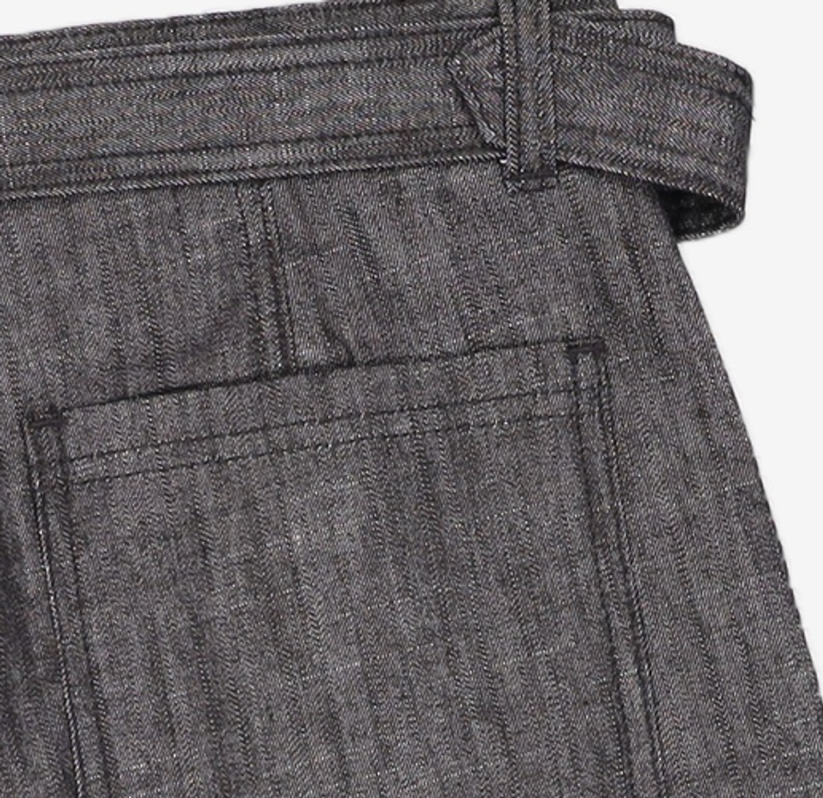 프리즘웍스(FRIZMWORKS) BELTED DENIM SHORTS _ BLACK S