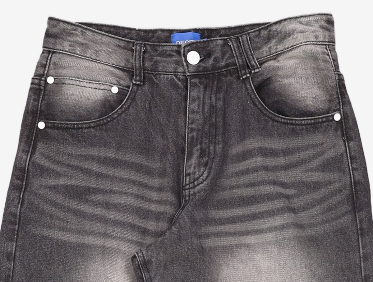 데케트(DECET) Mid Rise Wide Jeans DCPT027BlackSide 28