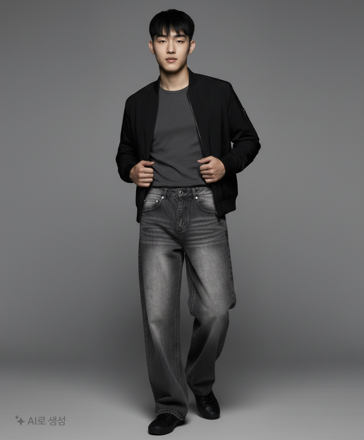 데케트(DECET) Mid Rise Wide Jeans DCPT027BlackSide 28