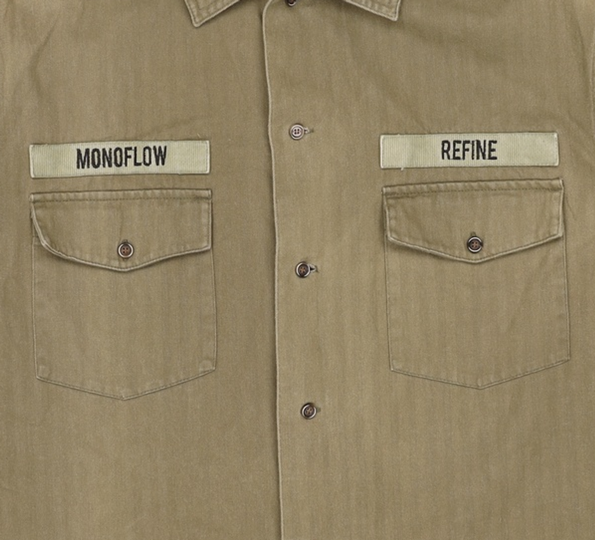 모노플로우(MONOFLOW) 와펜 패치 셔츠 WAPPEN PATCH SHIRTS(2컬러) L