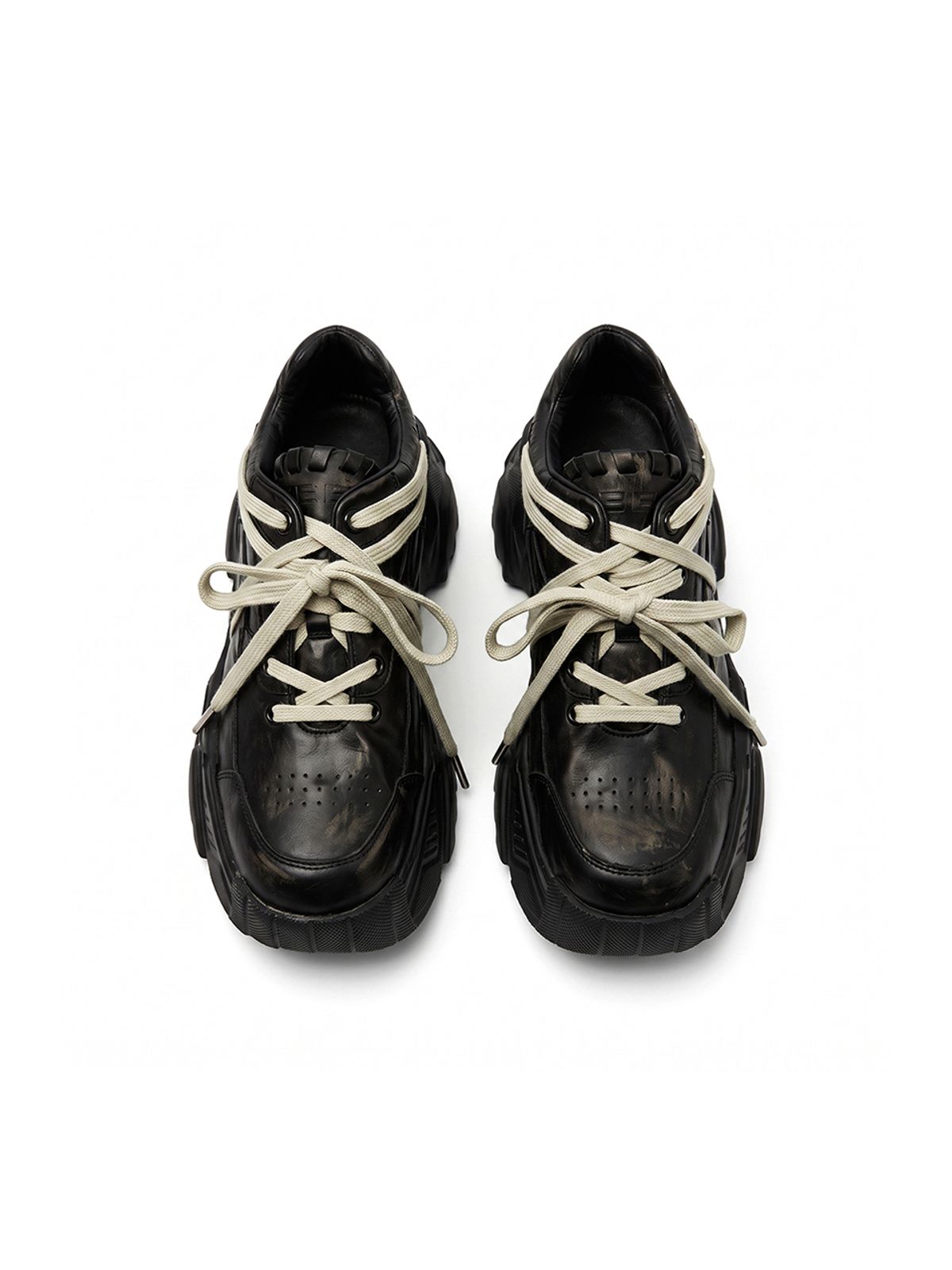 와이이이엘(YEEL) LACE PLATFORM SNEAKERS BLACK