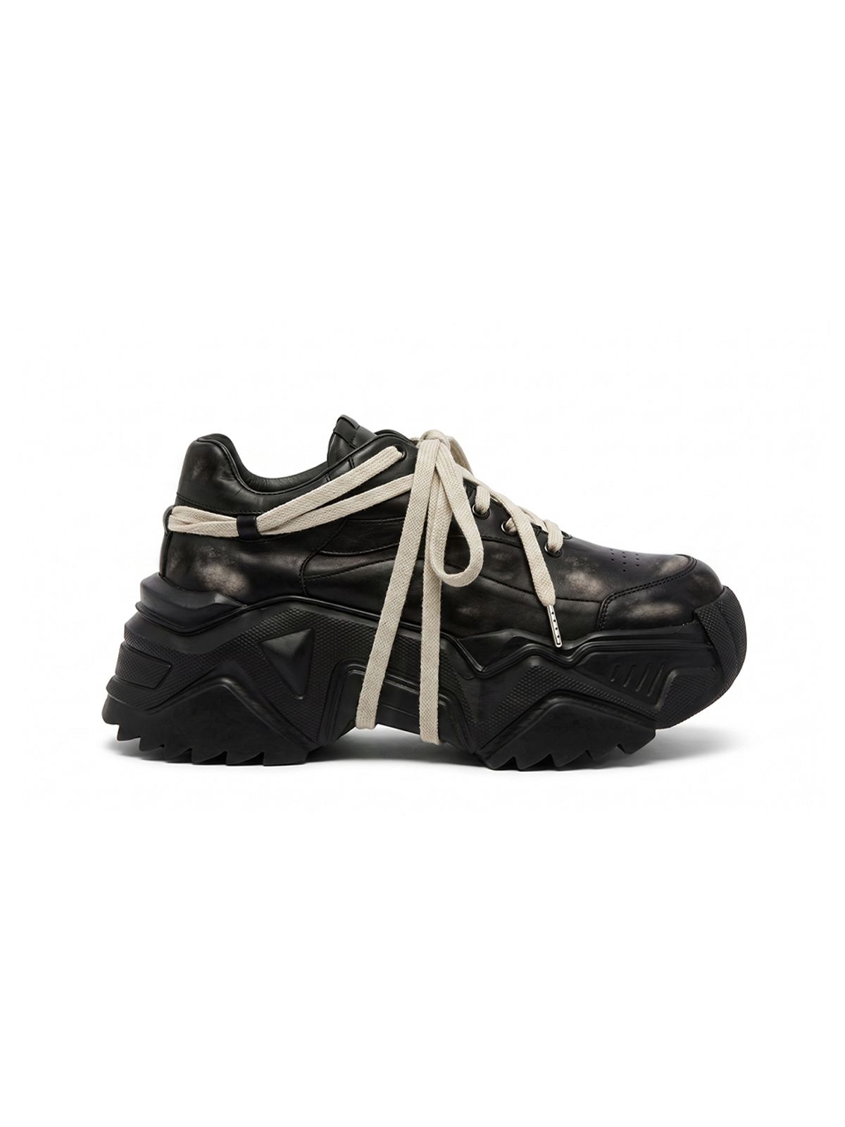 와이이이엘(YEEL) LACE PLATFORM SNEAKERS BLACK