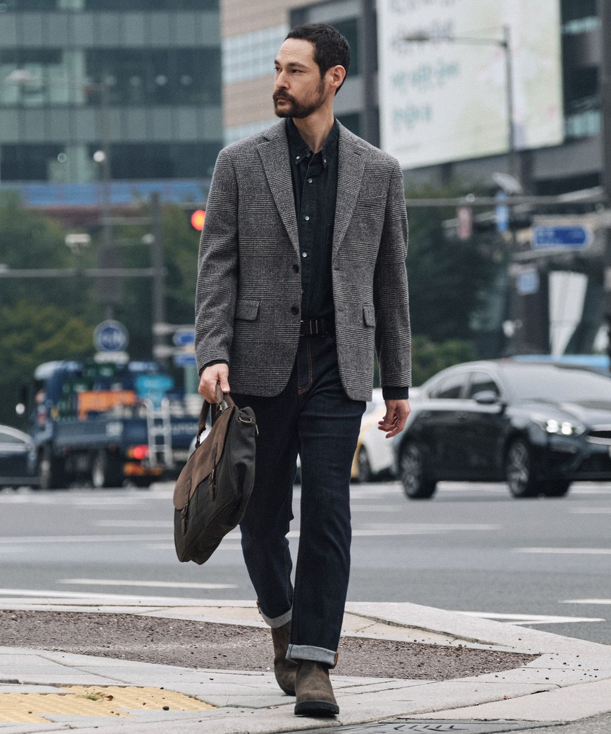 에스티코(STCO) DIEMS Wool Gren-check Jacket_그레이 (클래식핏)_DJAVD03CCG