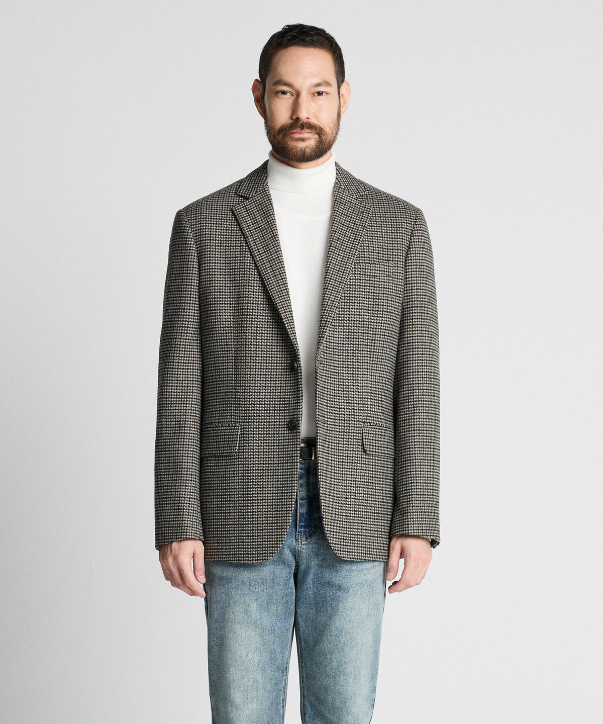 에스티코(STCO) DIEMS Hounds-tooth Wool Jacket_카키 (클래식핏)_DJAVD04CCK