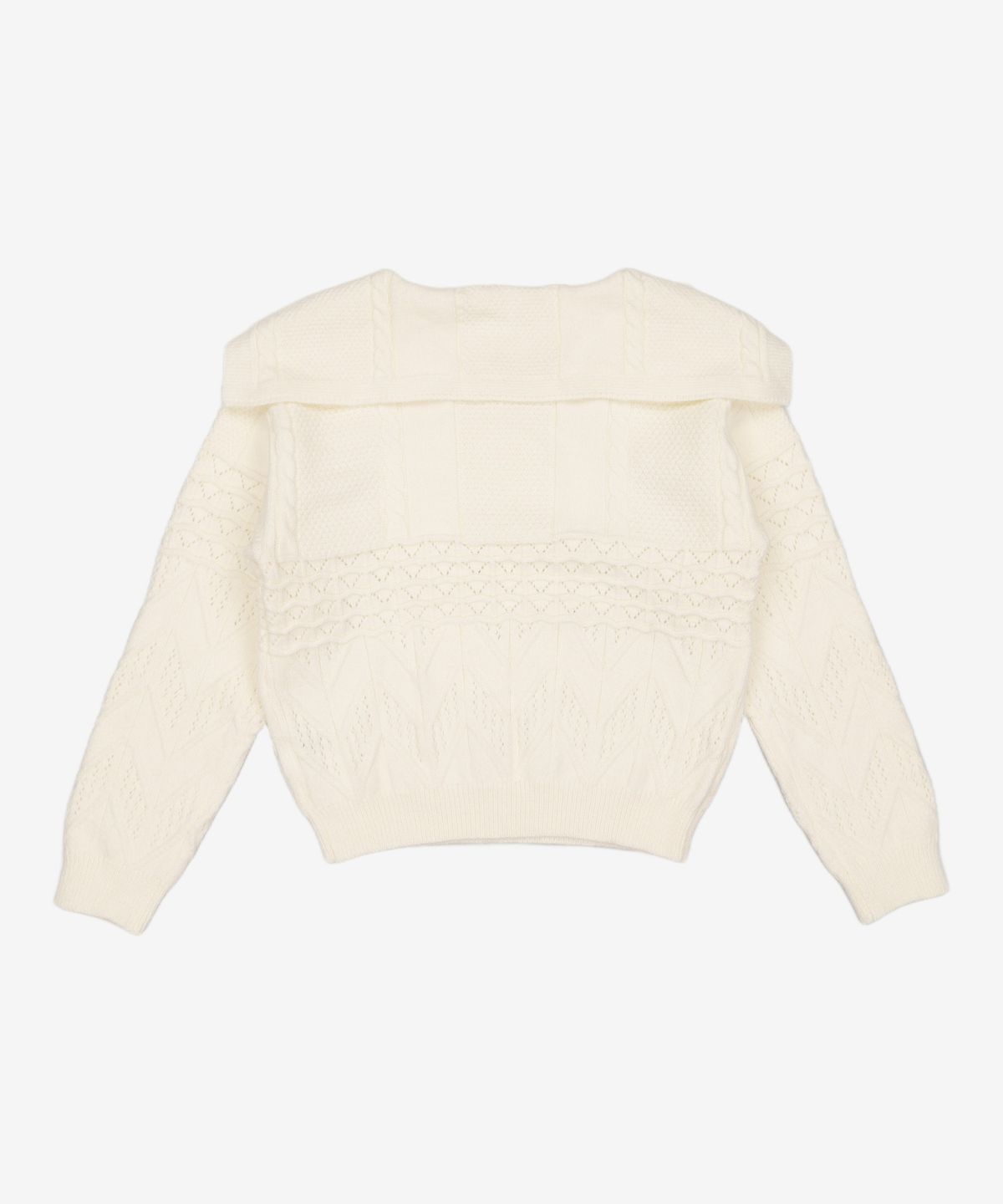 미쏘(MIXXO) 빅카라 조직 변형 루즈핏 스웨터 MIWKAB116T S