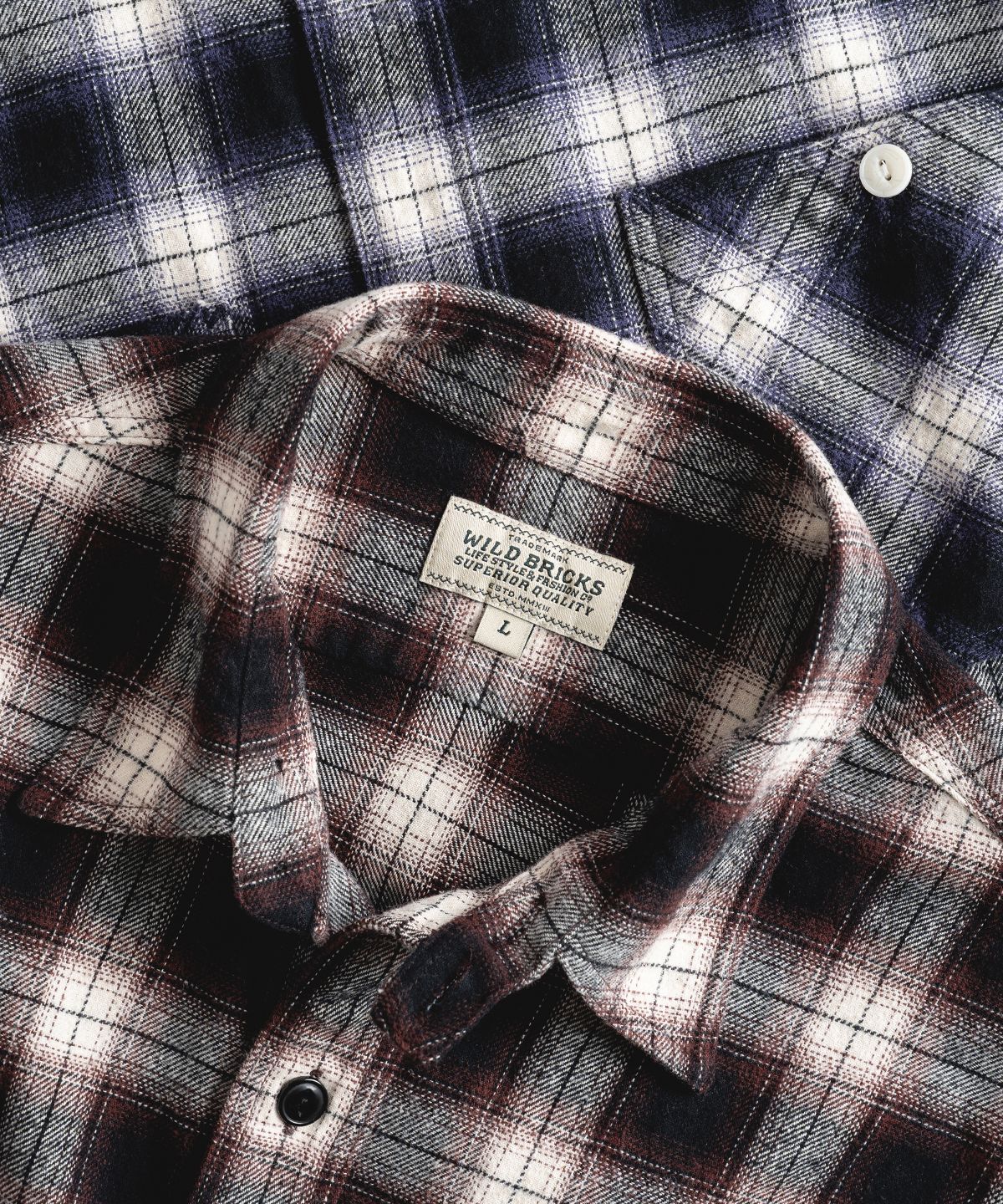 와일드 브릭스(WILD BRICKS) W26 WORK SHIRT (navy)