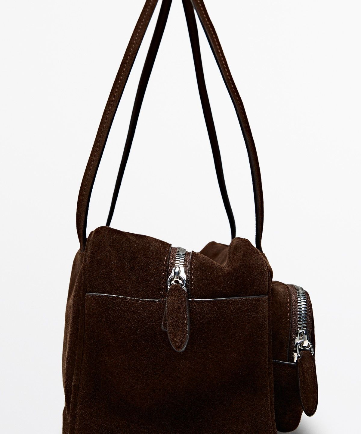 마시모두띠(MASSIMO DUTTI) 미디엄 스플릿 스웨이드 레더 볼링백