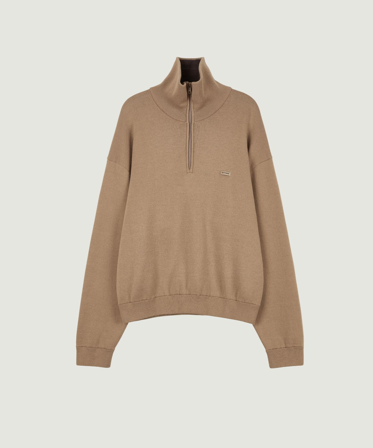 그로브(GROVE) DEVIN HALF ZIP-UP KNIT (BEIGE)