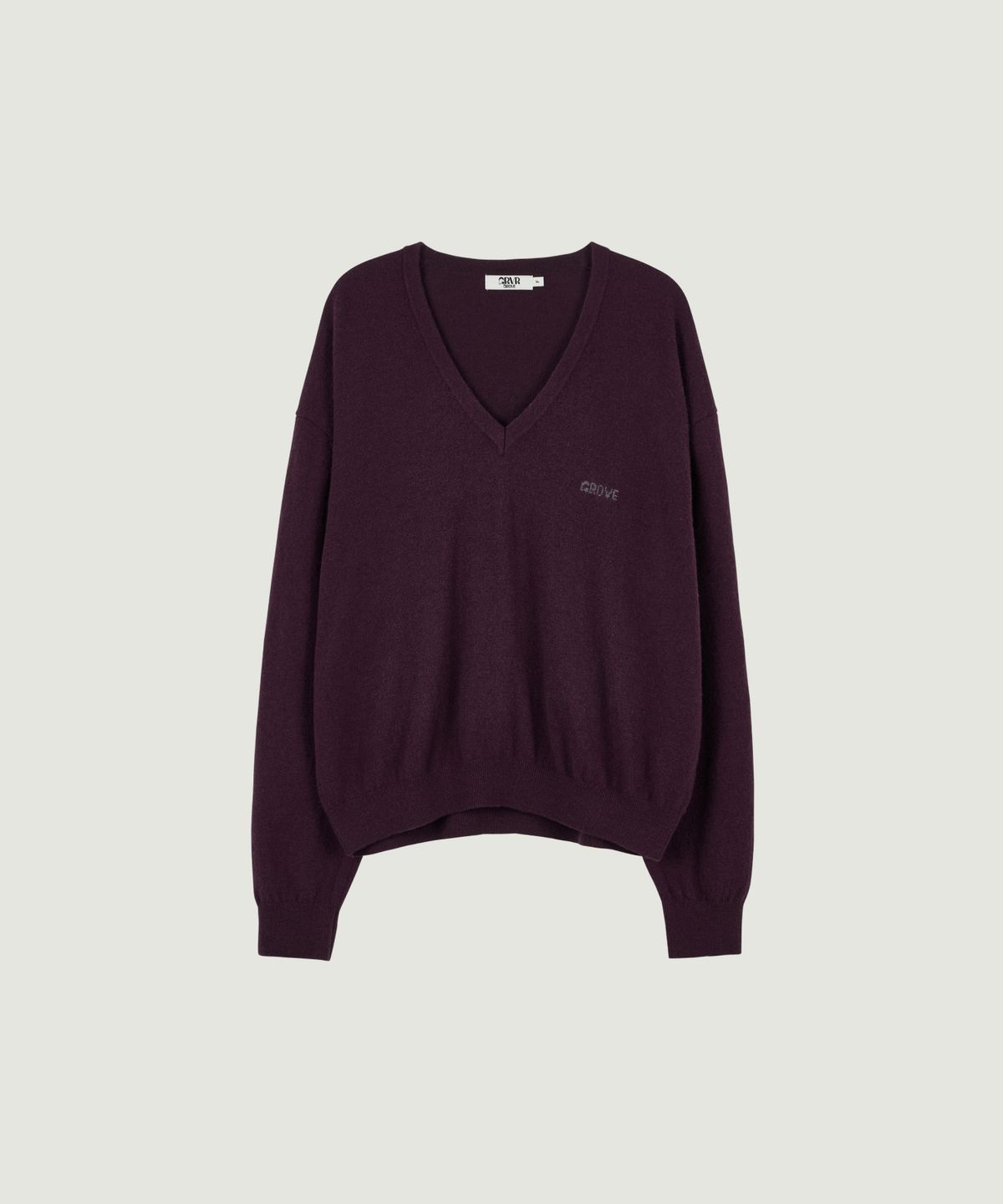 그로브(GROVE) 26FW MYLES V-NECK KNIT (PLUM)
