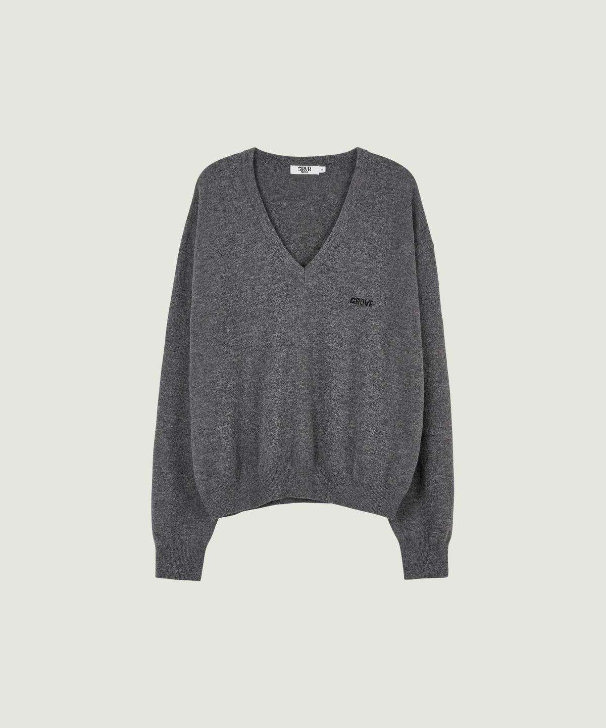 그로브(GROVE) 26FW MYLES V-NECK KNIT (MELANGE GRAY)