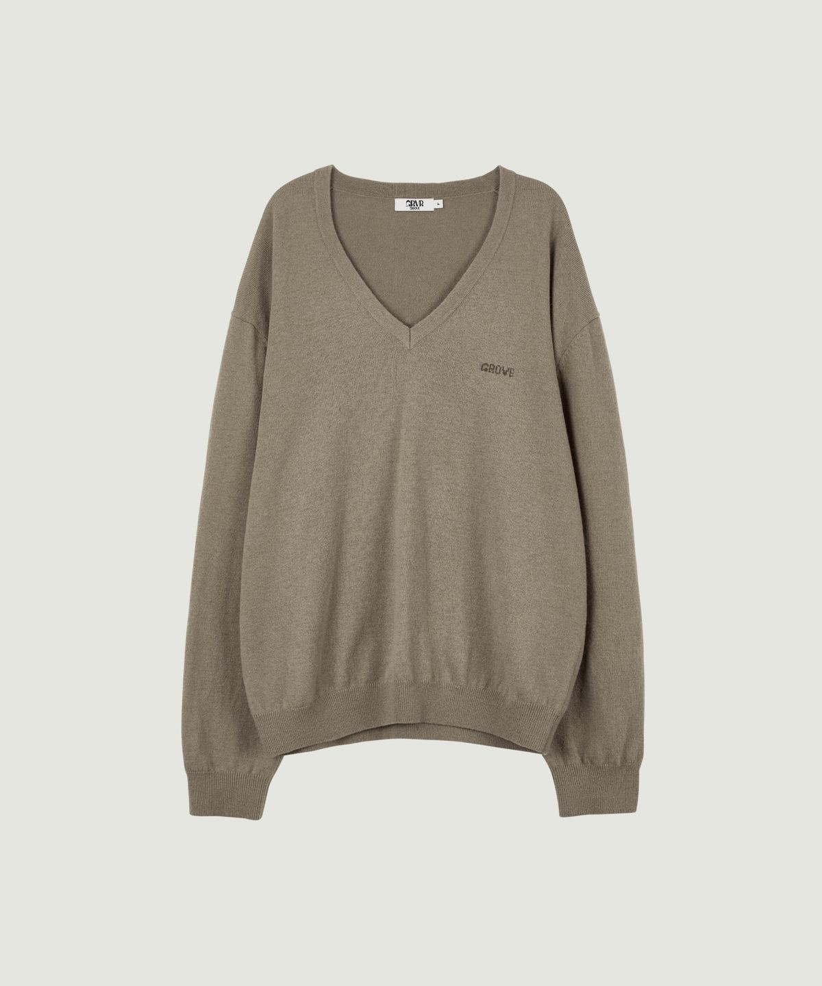 그로브(GROVE) 26FW MYLES OVER-FIT V-NECK KNIT (KHAKI)