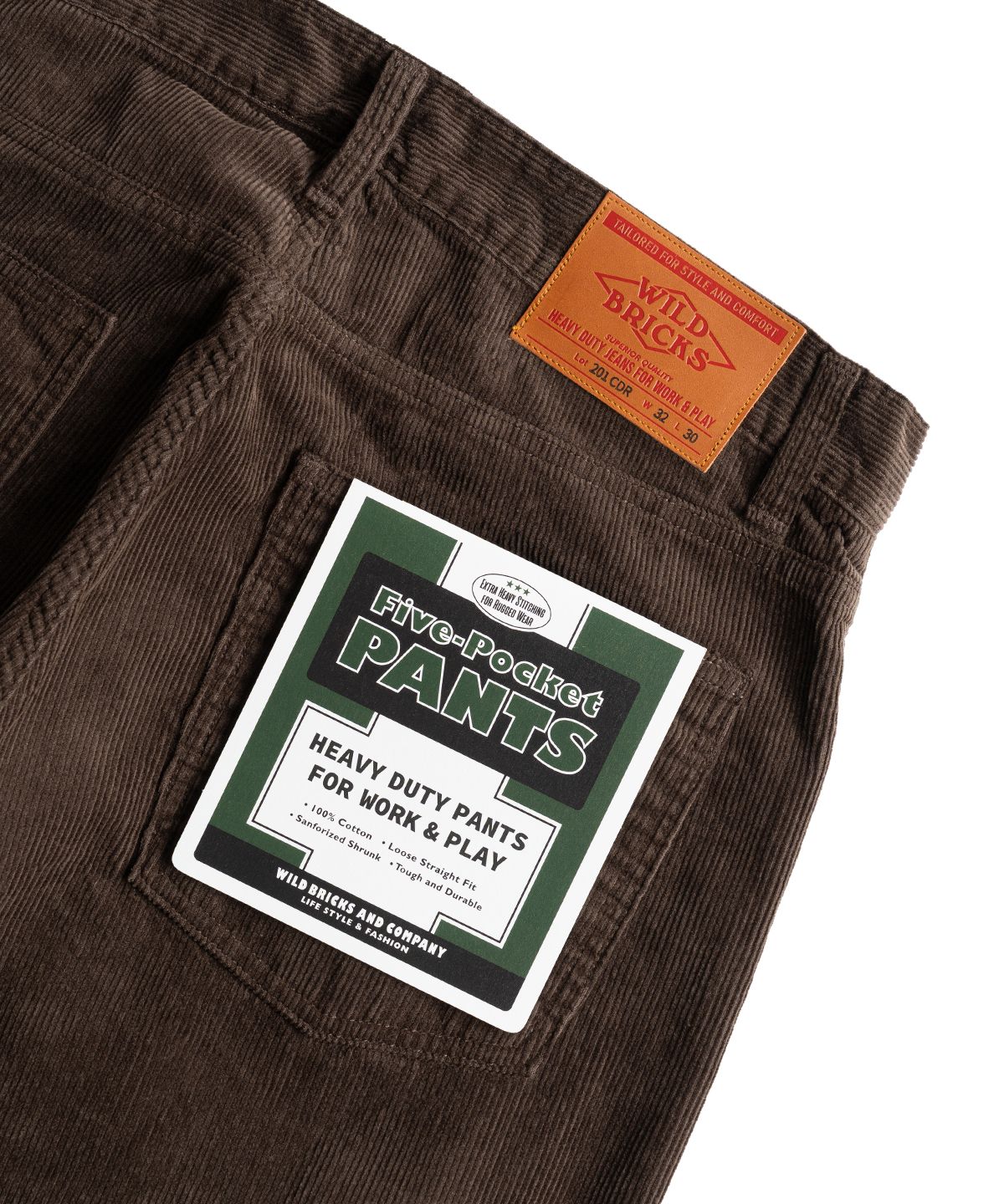 와일드 브릭스(WILD BRICKS) W26 FIVE-POCKET PANTS [LOT. 201CDR] (olive)