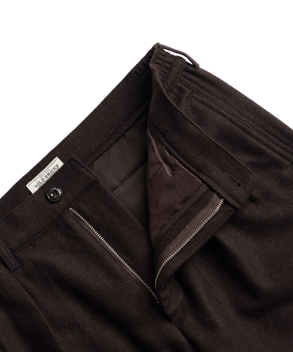 와일드 브릭스(WILD BRICKS) W26 WOOL OFFICER PANTS (brown)