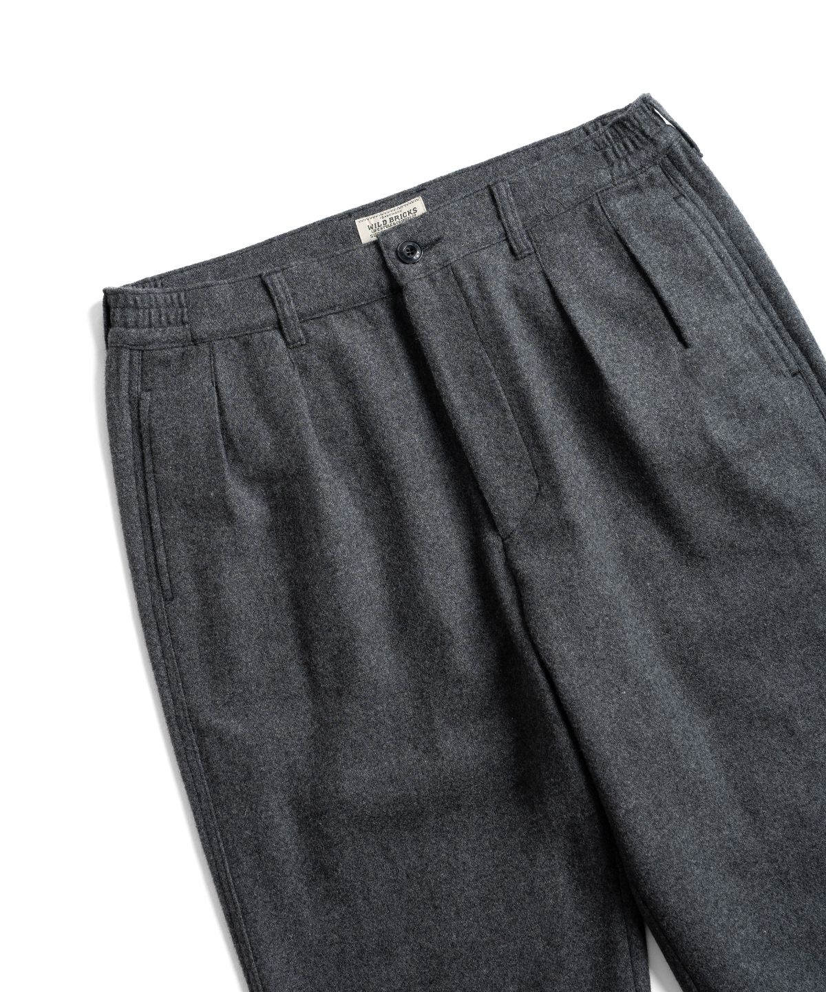 와일드 브릭스(WILD BRICKS) W26 WOOL OFFICER PANTS (grey)