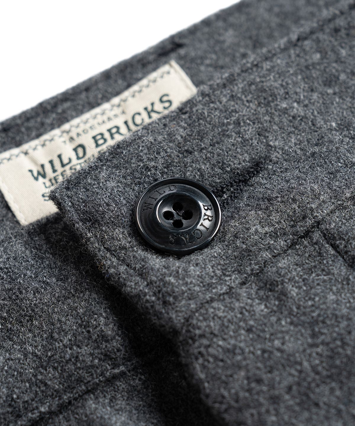 와일드 브릭스(WILD BRICKS) W26 WOOL OFFICER PANTS (grey)