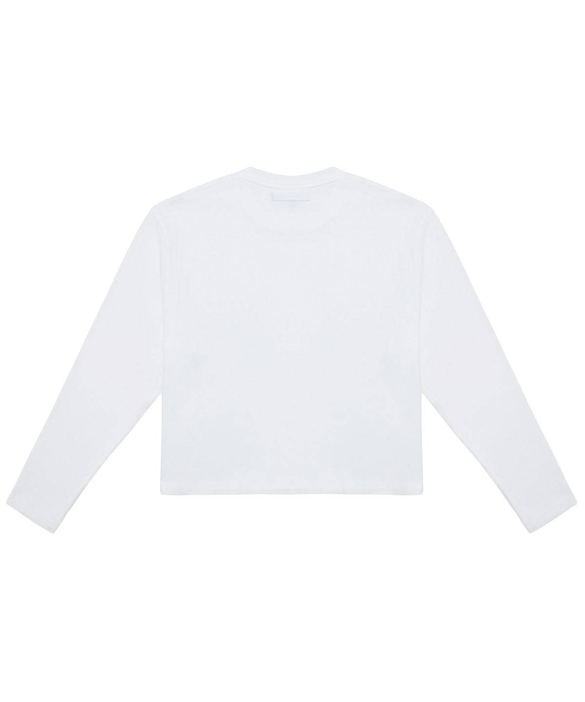 씨웨어 바이 더 지니어스(C WEAR BY THE GENIUS) 오버사이즈 롱 슬리브 크롭 티셔츠 화이트