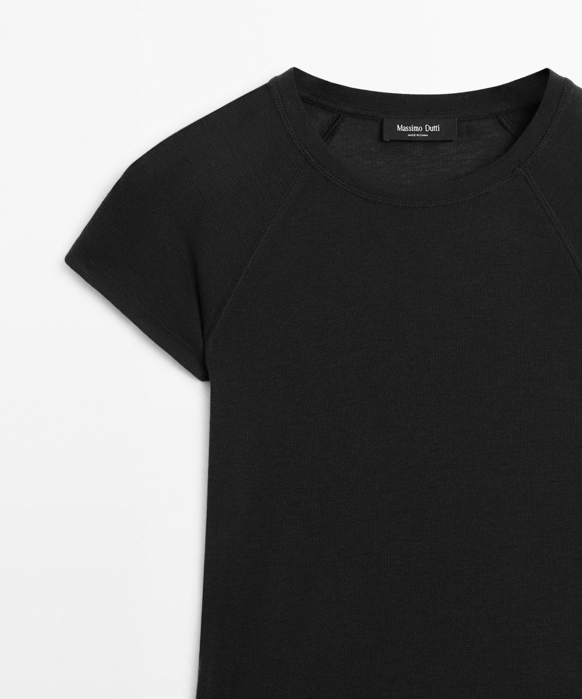 마시모두띠(MASSIMO DUTTI) 래글런 반팔 티셔츠