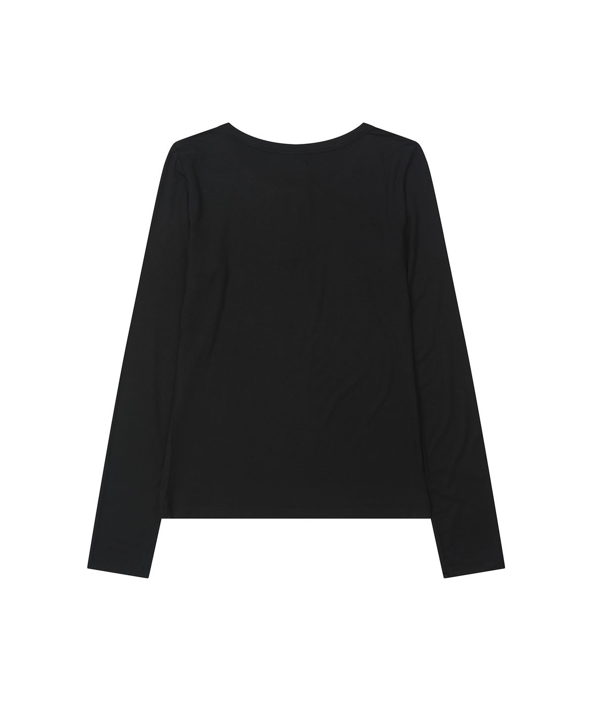 레더리(LEATHERY) 페이디드 헨리넥 롱슬리브 [BLACK]
