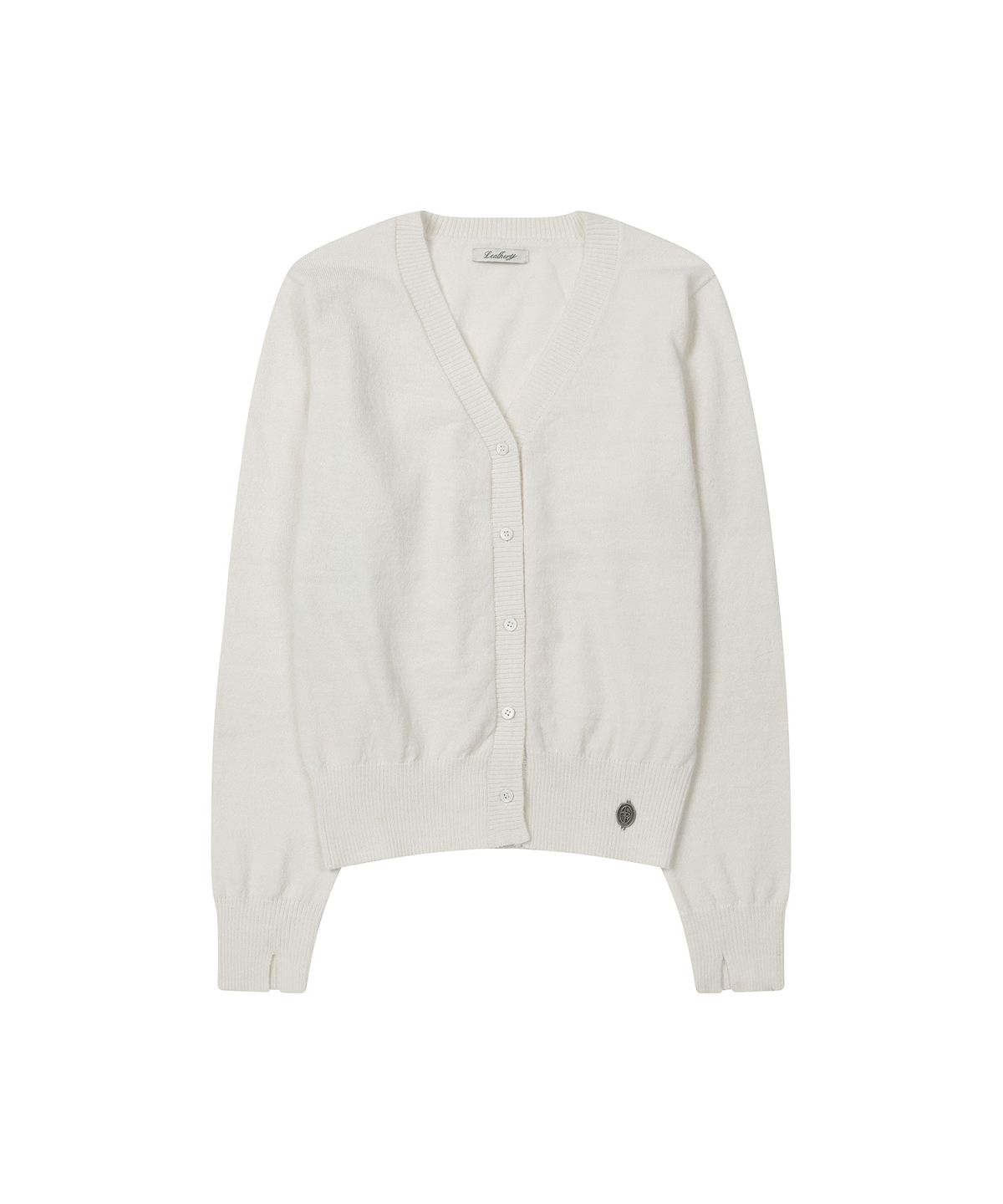 레더리(LEATHERY) 소프트 브이넥 니트 가디건 [IVORY]