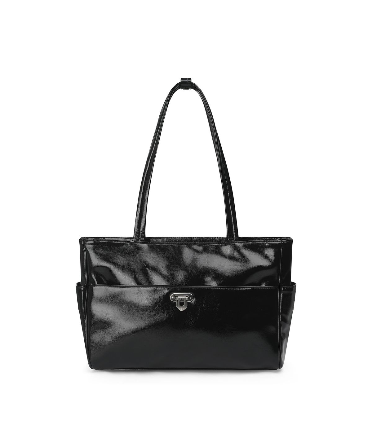 레더리(LEATHERY) 캐리 스퀘어 숄더백 [BLACK]