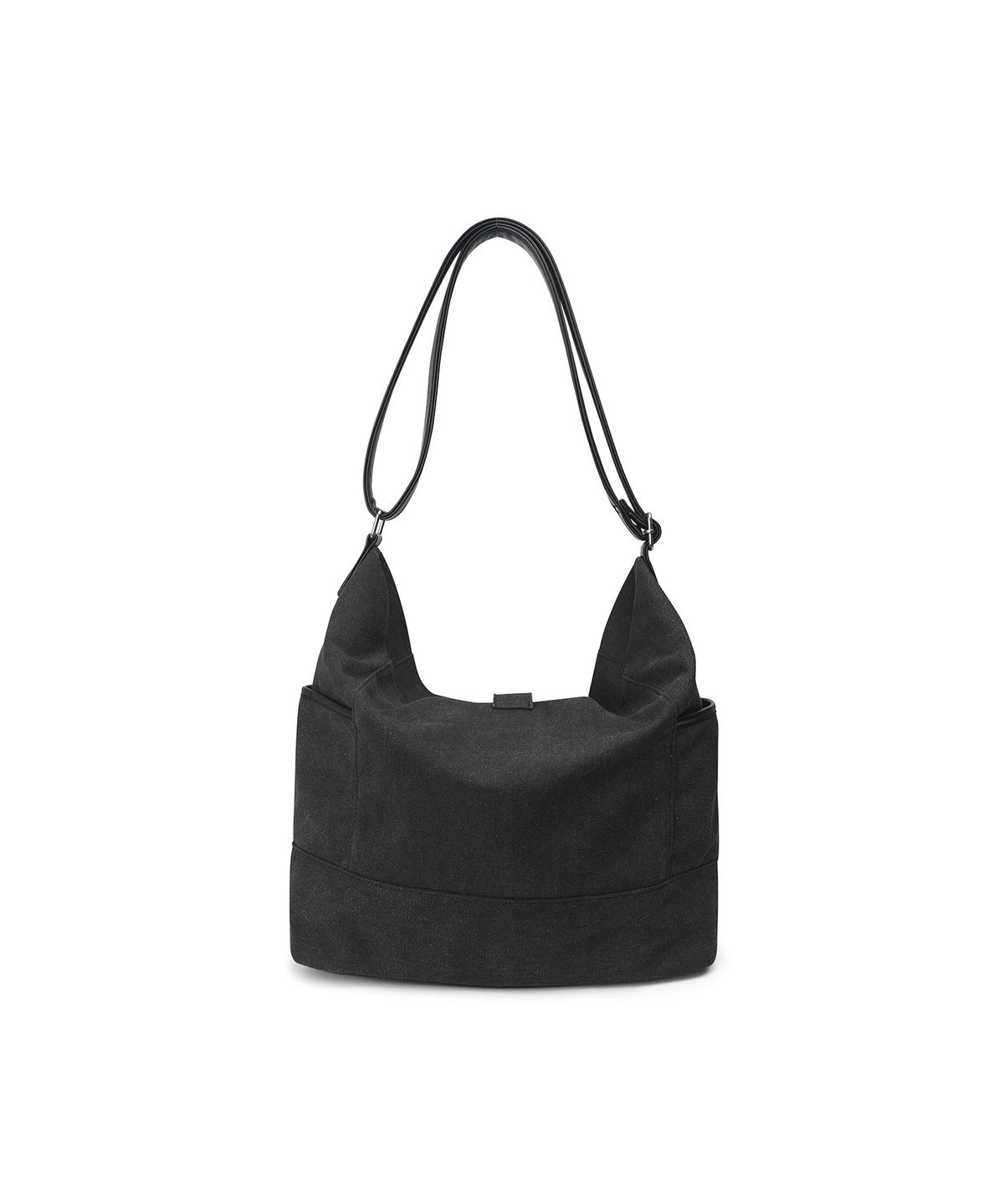 레더리(LEATHERY) 빈티지 워시드 캔버스 숄더 크로스백 [CHARCOAL]