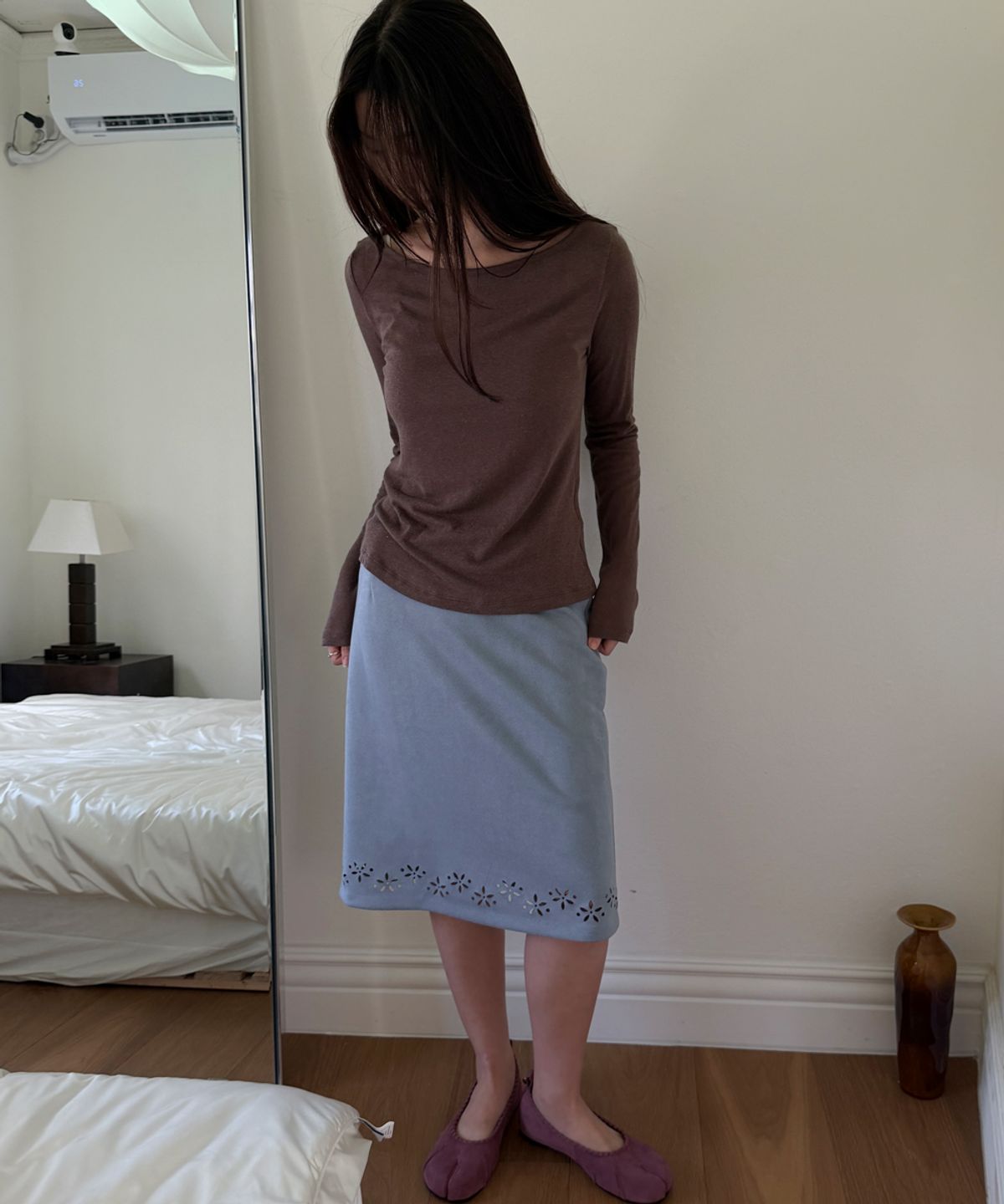 아수라(ASURA) BASIC ANGORA BOAT T (BROWN)