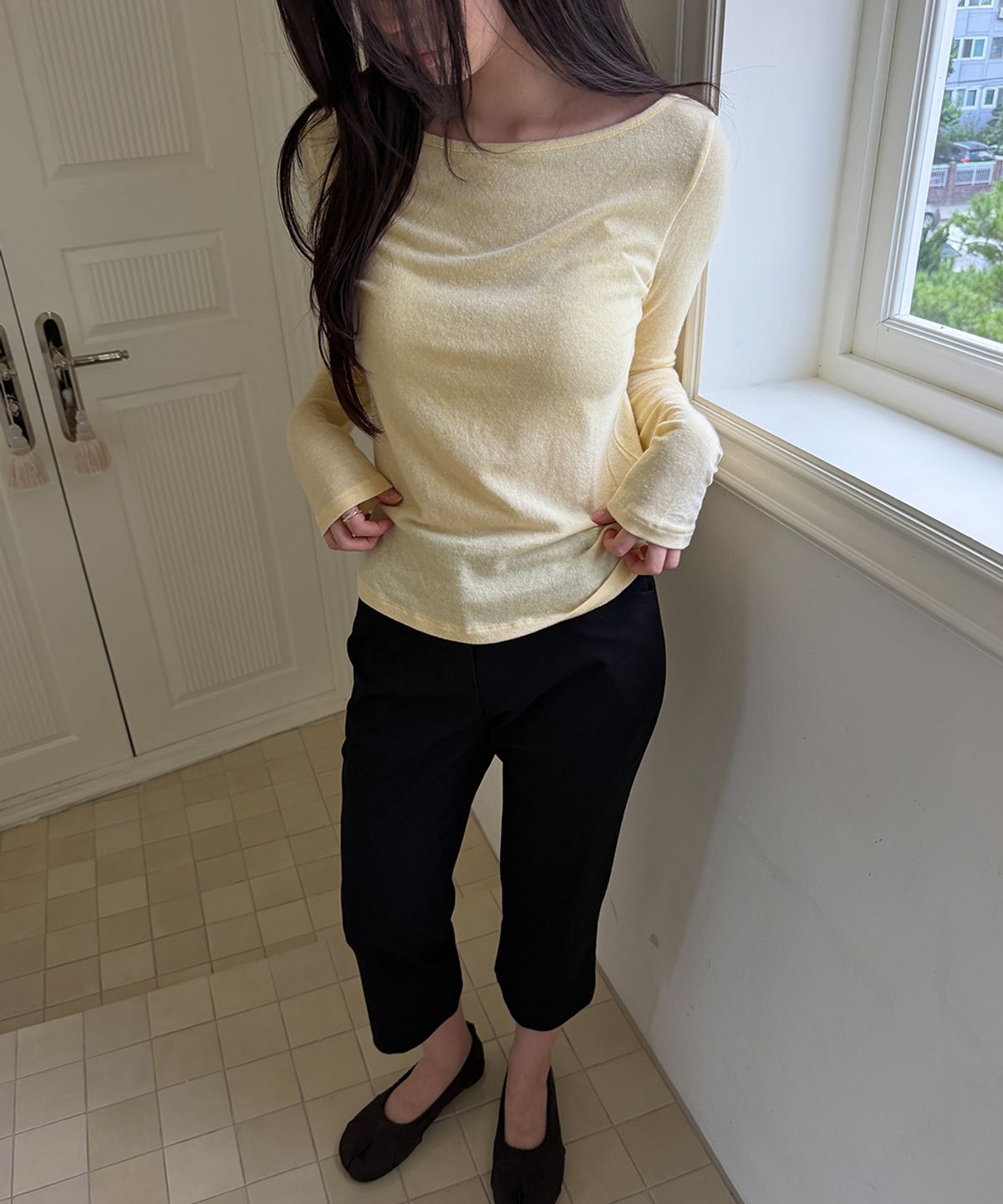 아수라(ASURA) BASIC ANGORA BOAT T (LEMON)