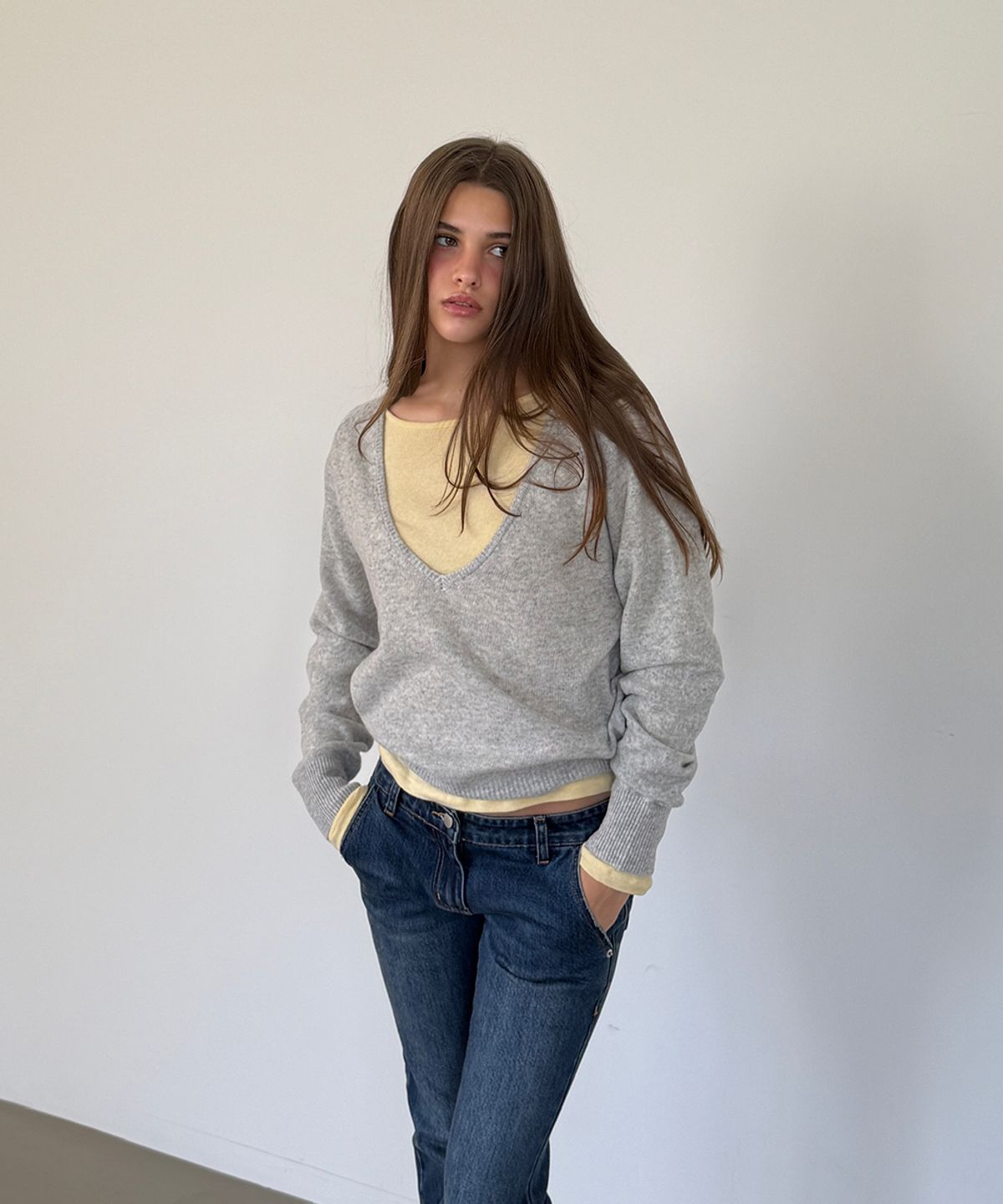 아수라(ASURA) BASIC ANGORA BOAT T (LEMON)