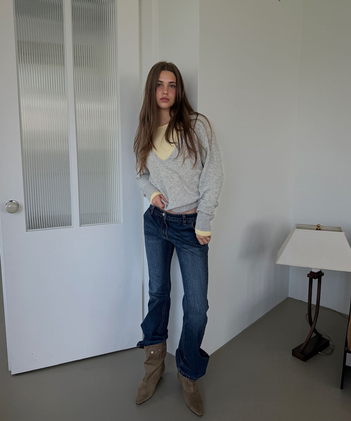 아수라(ASURA) BASIC ANGORA BOAT T (LEMON)