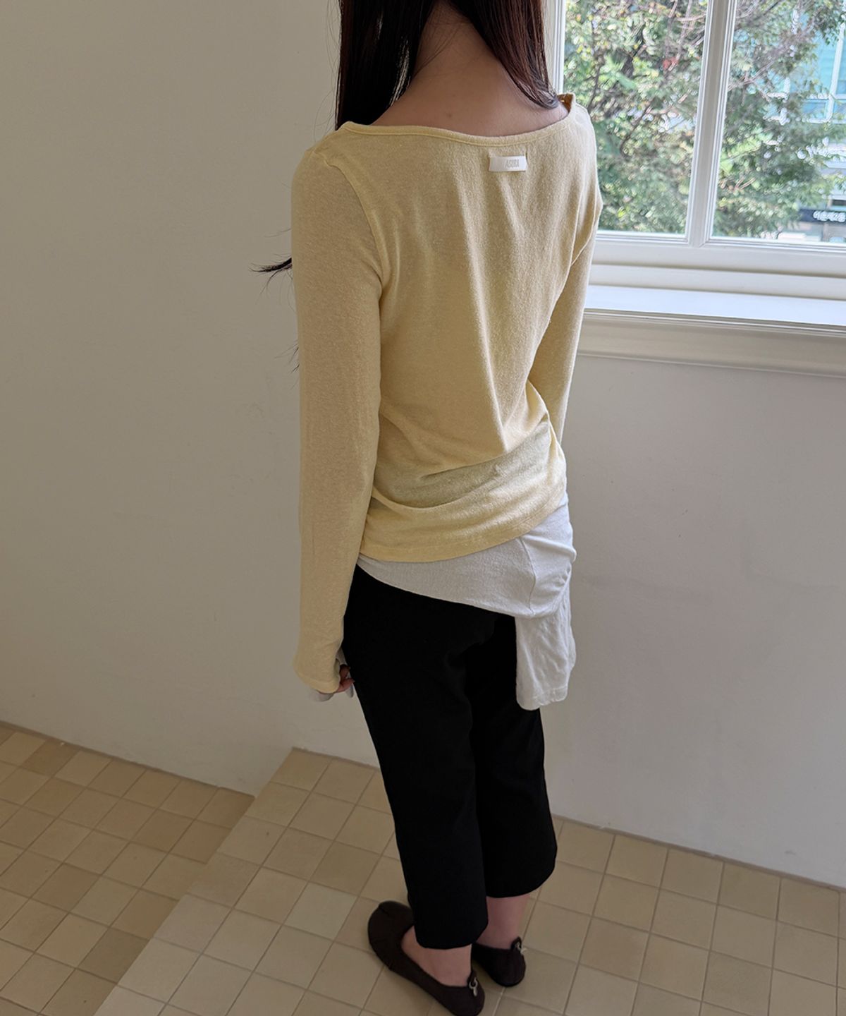 아수라(ASURA) BASIC ANGORA BOAT T (LEMON)
