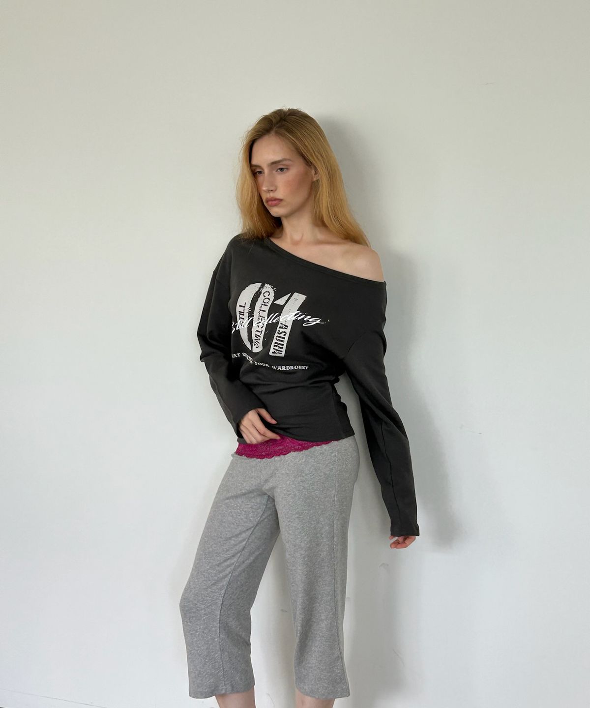 아수라(ASURA) COLLECTING 01 ONE SHOULDER  T (CHARCOAL)
