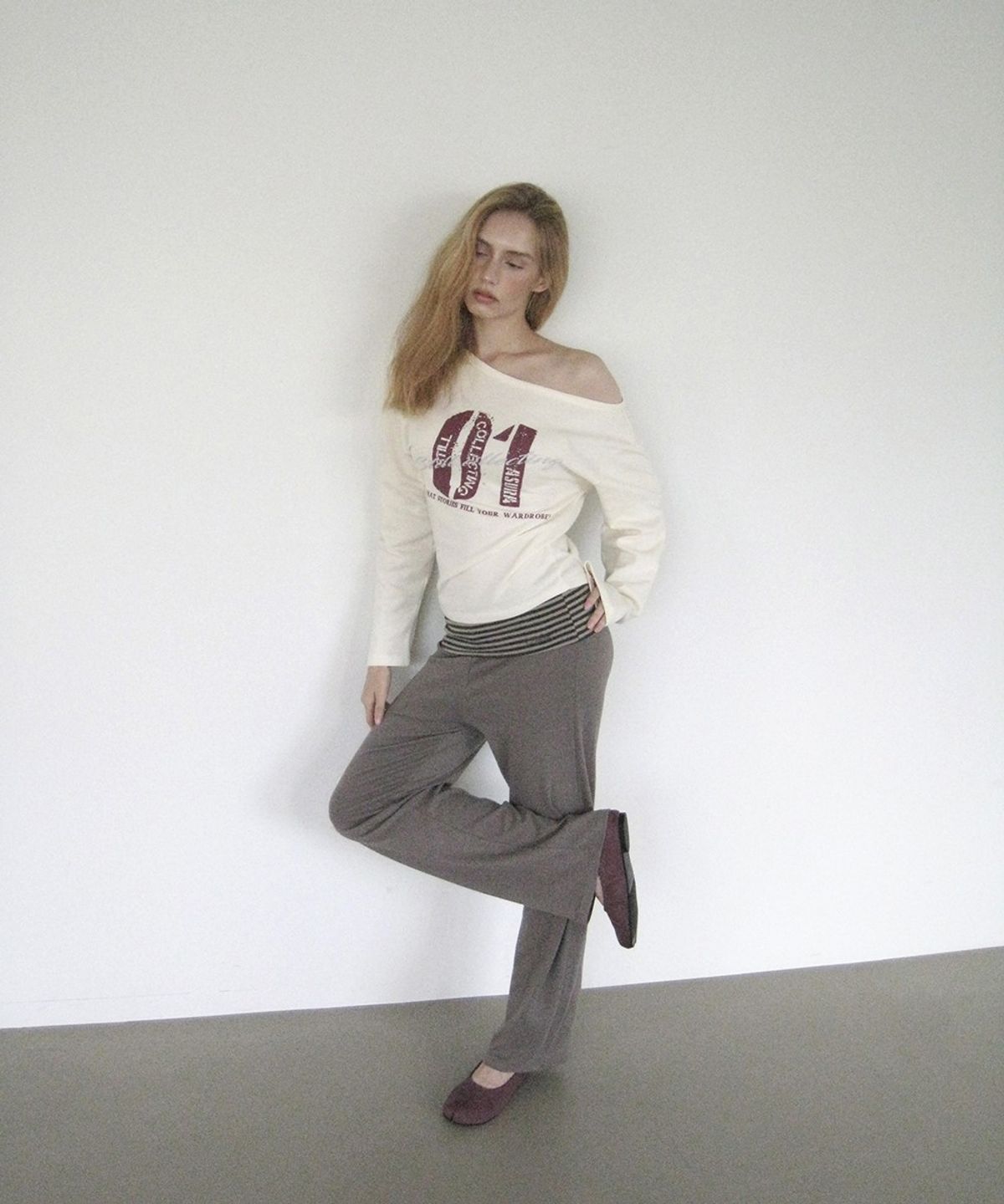 아수라(ASURA) COLLECTING 01 ONE SHOULDER  T (IVORY)