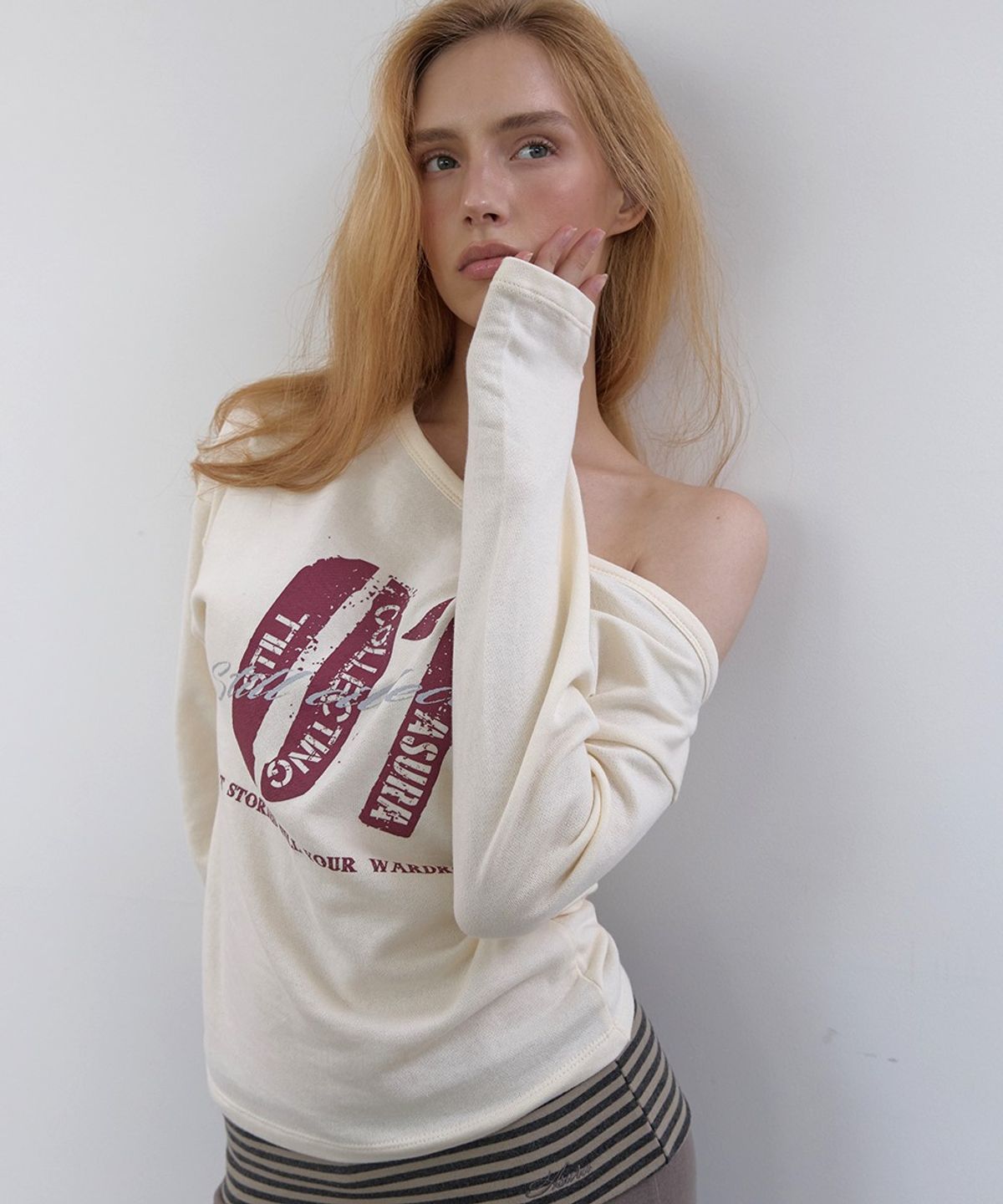아수라(ASURA) COLLECTING 01 ONE SHOULDER  T (IVORY)