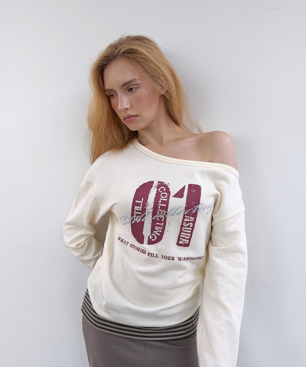 아수라(ASURA) COLLECTING 01 ONE SHOULDER  T (IVORY)
