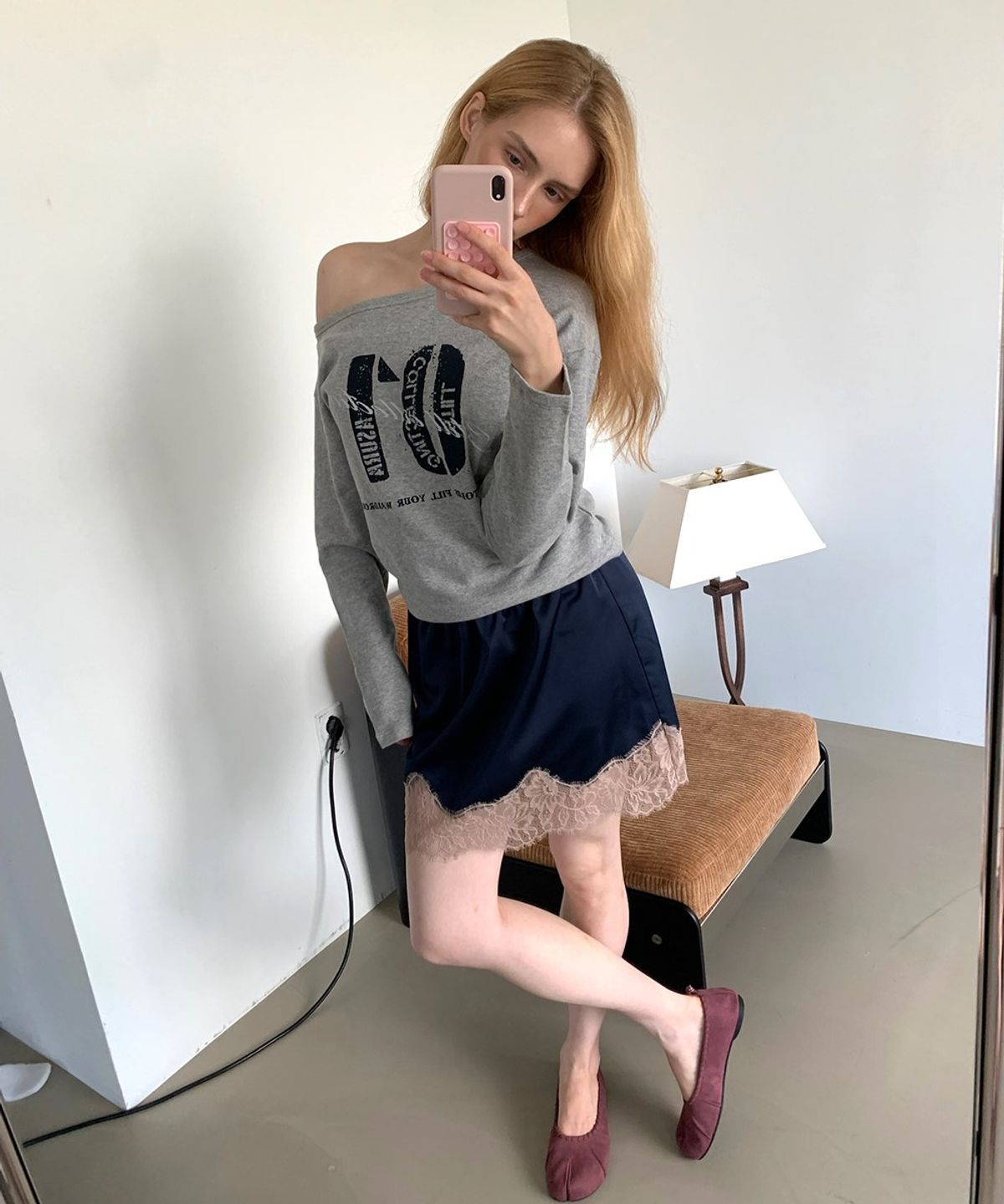 아수라(ASURA) COLLECTING 01 ONE SHOULDER  T (MELANGE GREY)
