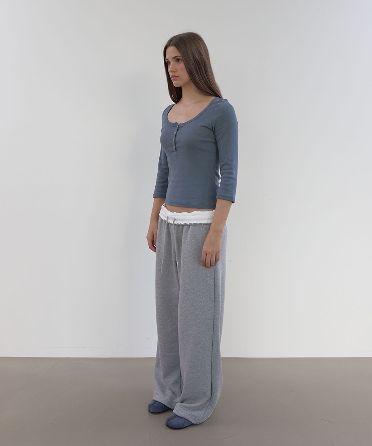 아수라(ASURA) ESSENTIAL FOLD PANTS (MELANGE GREY)