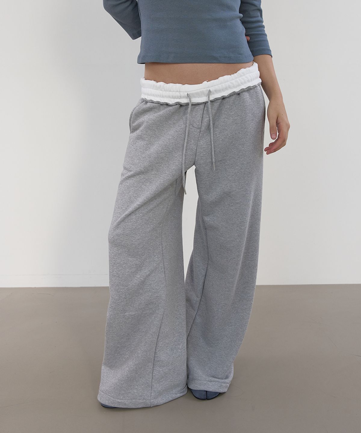 아수라(ASURA) ESSENTIAL FOLD PANTS (MELANGE GREY)