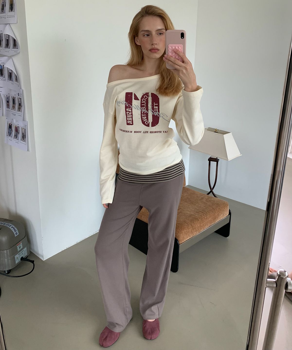 아수라(ASURA) FOLD WIDE PANTS (BEIGE)