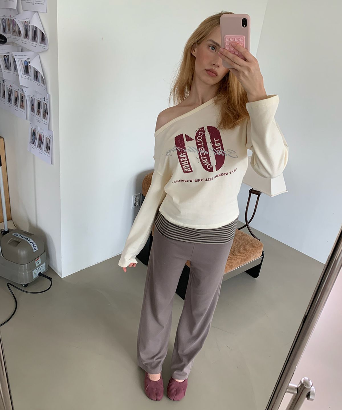 아수라(ASURA) FOLD WIDE PANTS (BEIGE)