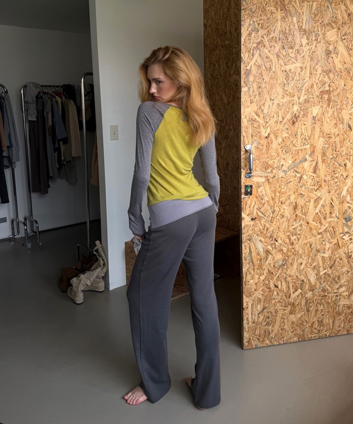 아수라(ASURA) FOLD WIDE PANTS (CHARCOAL)