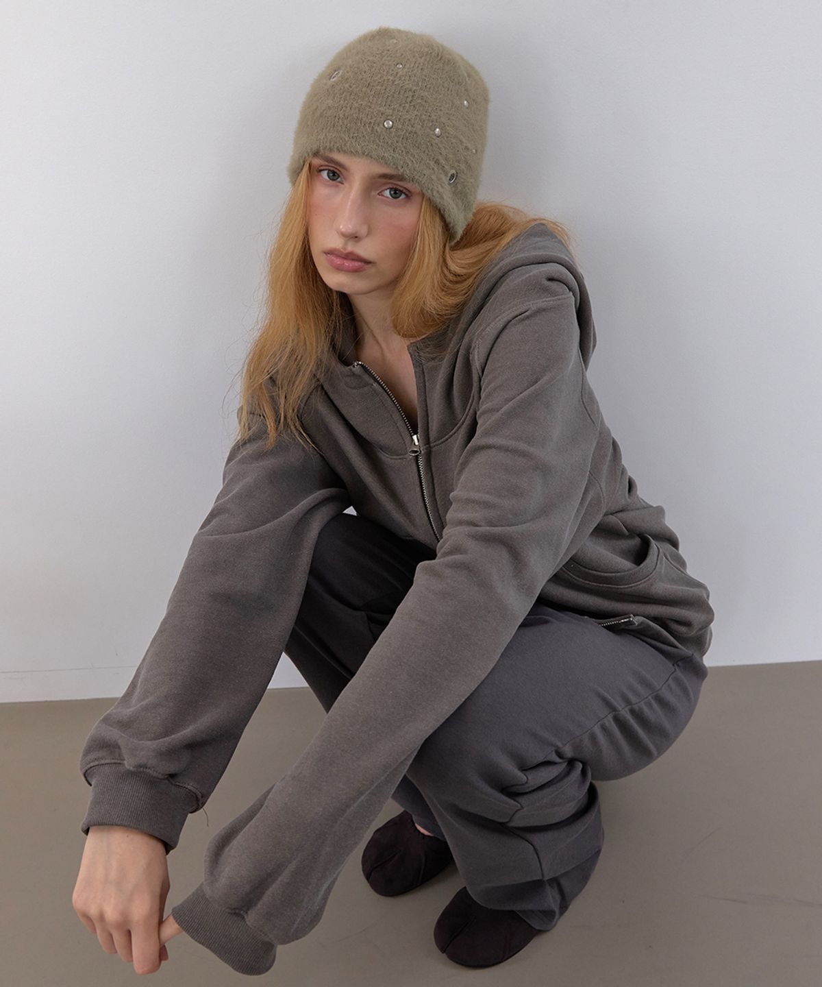 아수라(ASURA) GALAXY KNIT BEANIE (SOFT KHAKI)
